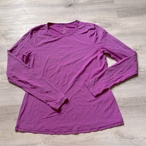 Lands End Purple Long Sleeve Compression Shirt Women’s Size XS